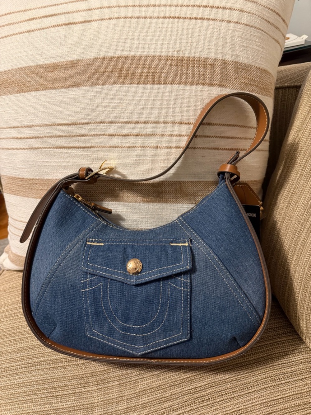 True Religion Horseshoe Pocket Denim Hobo